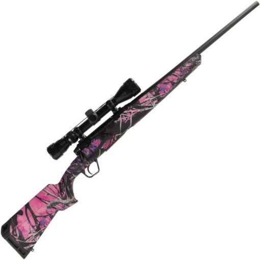 savage arms axis xp camo compact with weaver scope blackmuddy girl bolt action rifle 243 winchester 1541434 1