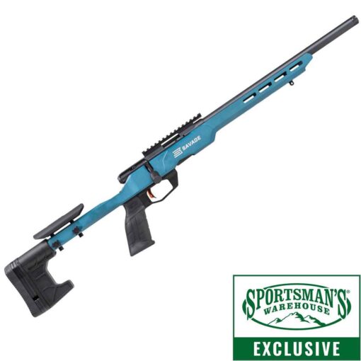 savage b22 precision blue titaniumblack bolt action rifle 22 long rifle 18in 1639579 1